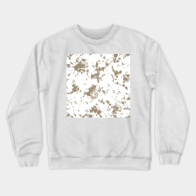 Brown mushroom and white cow texture - Tie-Dye Shibori Texture Crewneck Sweatshirt by marufemia